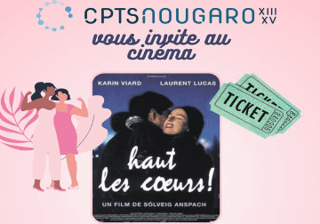 Affiche qui présente l'évènement organisé par CPTS Nougaro à Toulouse : Octobre Rose au cinéma.